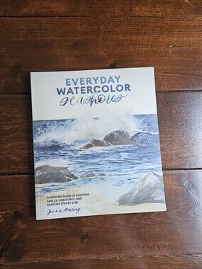 Everyday Watercolor Seashores by Jenna Rainey Paperback‎ Painting Guide